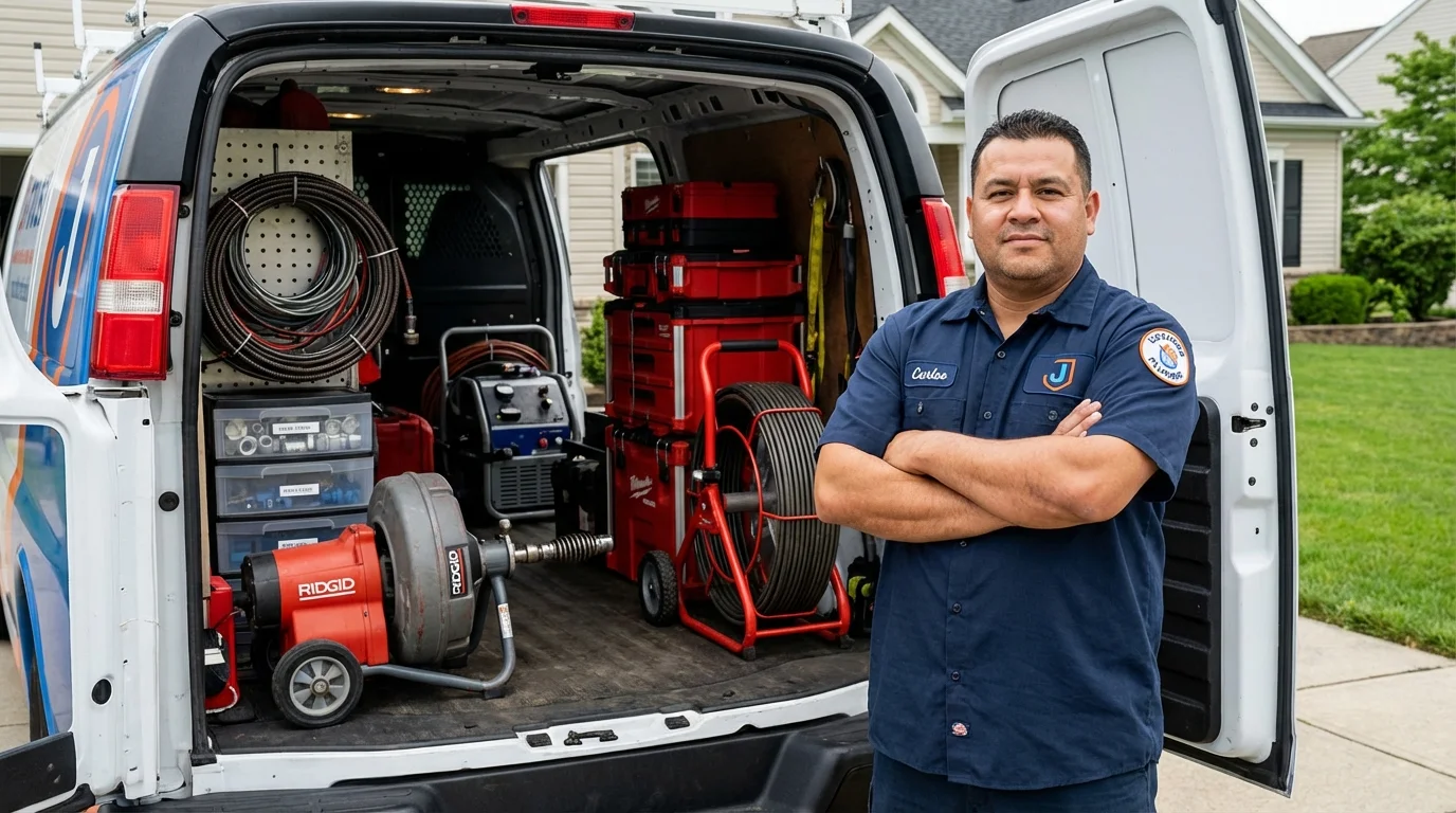 Professional drain cleaning equipment and Johns Plumbing LLC plumber in Denver